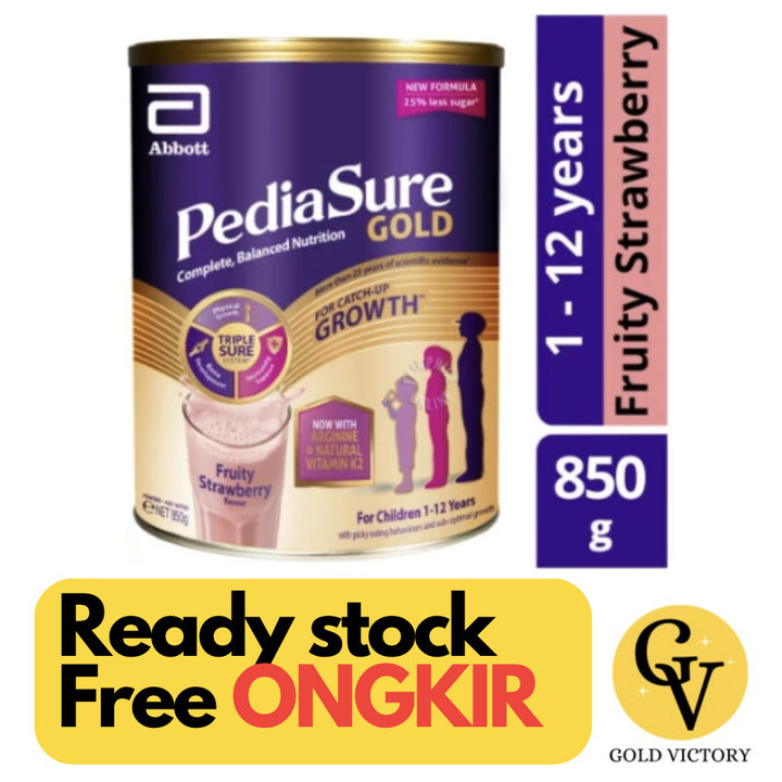 PediaSure GOLD TripleSure Fruity Strawberry Milk 850gr