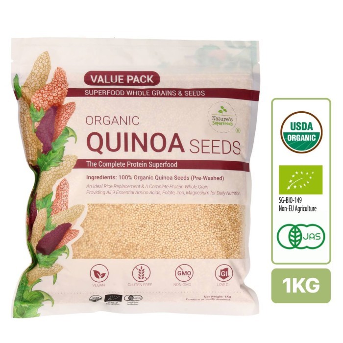 

Nature's Superfoods Organic White Quinoa Seeds 1kg