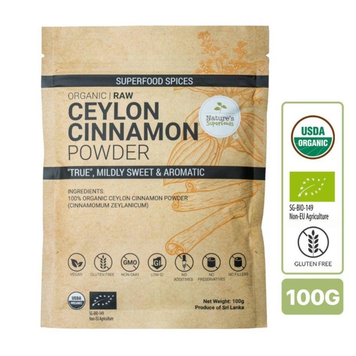 

Nature's Superfoods Organic Ceylon Cinnamon Powder 100g