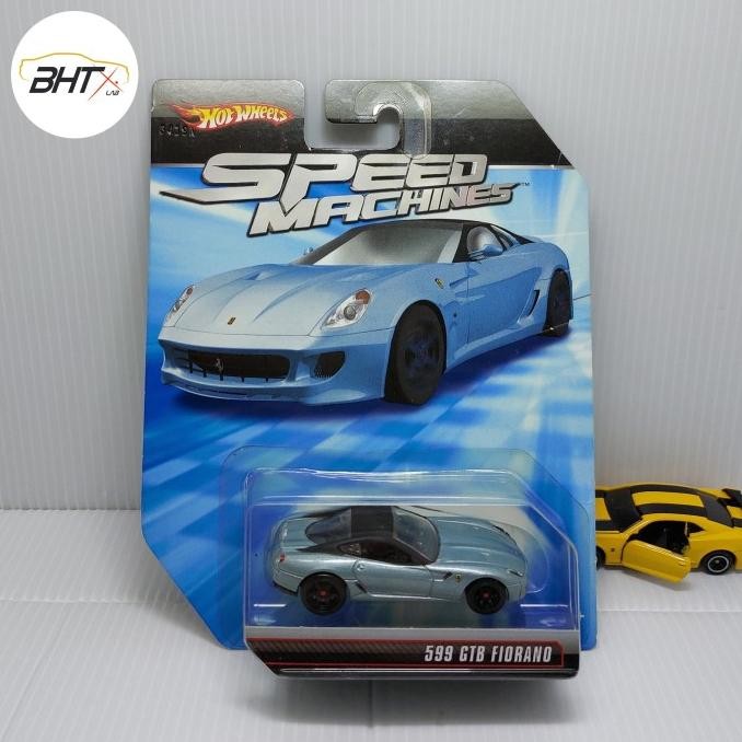 DISKON HOT WHEELS SPEED MACHINES FERRARI 599 GTB METALLIC STEEL BLUE 2010 HOTWHEELS