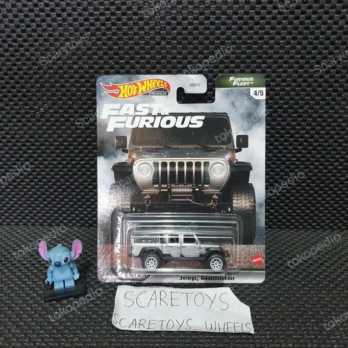 ASLI HOT WHEELS FAST & FURIOUS JEEP GLADIATOR SILVER FLEET PREMIUM