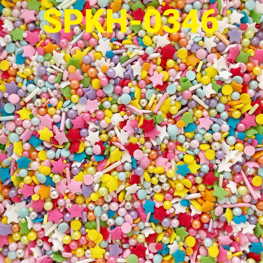 

SPKH-0346 Sprinkles sprinkle springkel 500gr mutiara bintang rainbow (sprinkles)