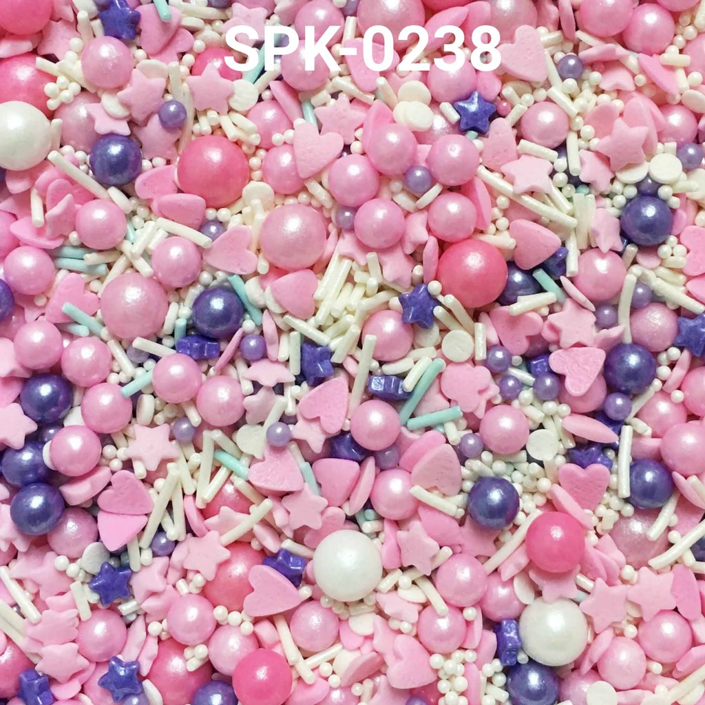 

SPK-0238 Sprinkles sprinkle springkel 1kg mutiara bintang meses putih (SPRINKLES)