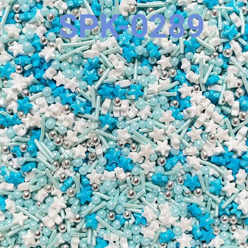 

SPK-0289 Sprinkles sprinkle springkel 1kg bintang biru putih (SPRINKLES)