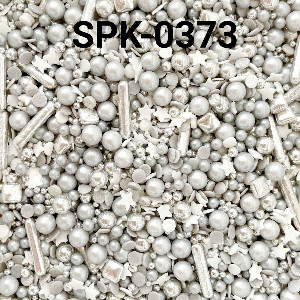 

SPK-0373 Sprinkles sprinkle springkel 1kg perak abu silver bintang (sprinkles)