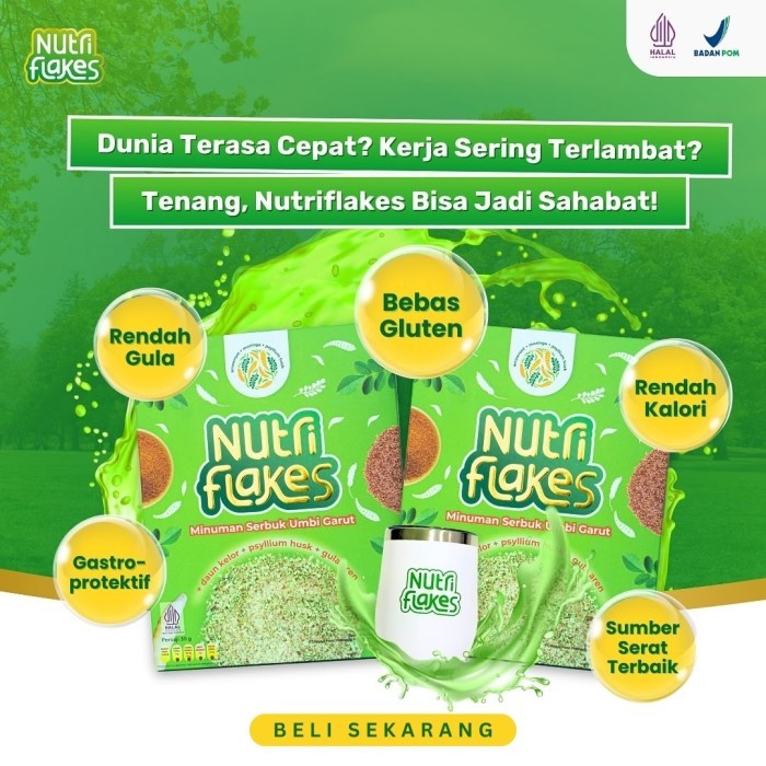 

NUTRIFLAKES SOLUSI ASAM LAMBUNG DAN MAAG SEREAL UMBI GARUT