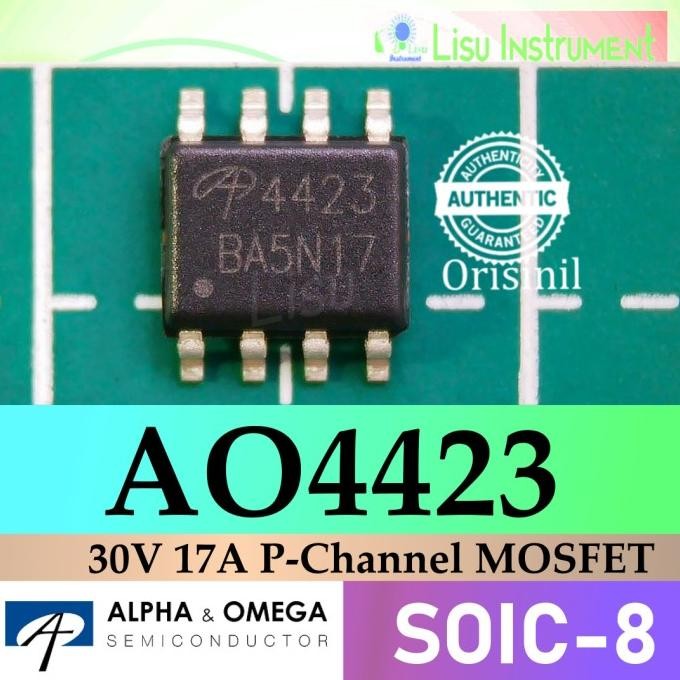 Diskon AO4423 30V 17A P-Channel MOSFET 4423 SOIC-8 Alpha & Omega ORIGINAL lisu992 Buru Order