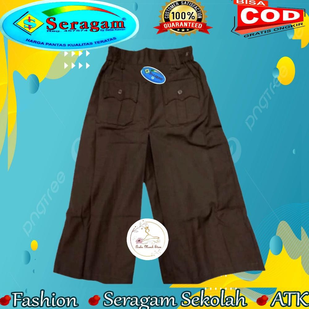 Seragam  Sekolah Rok Kulot Pramuka Panjang Sd , Smp Merek Seragam