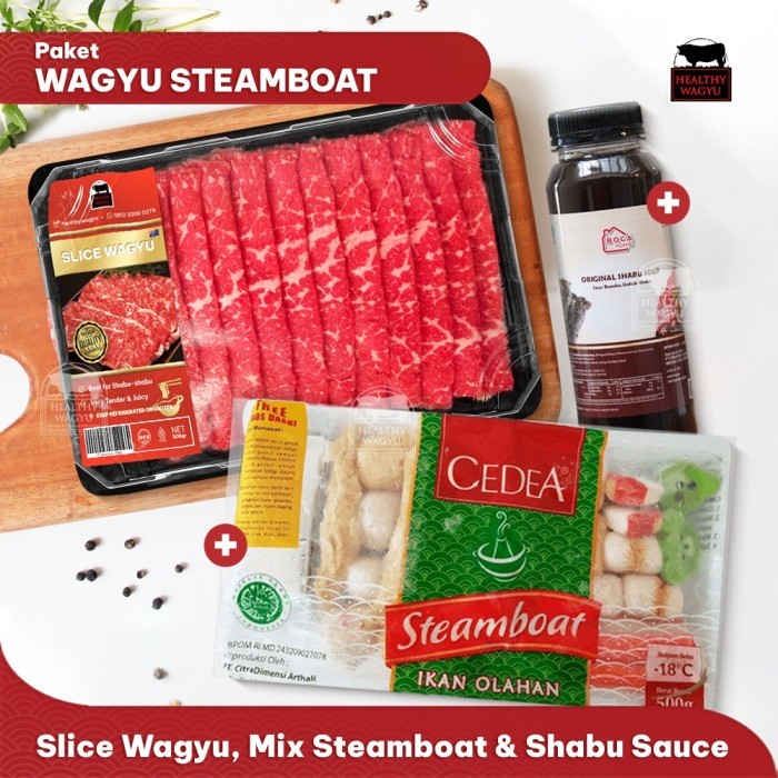 

PROMO BUNDLING! Slice Wagyu MB 6/7 + Cedea Steamboat + Shabu Soup