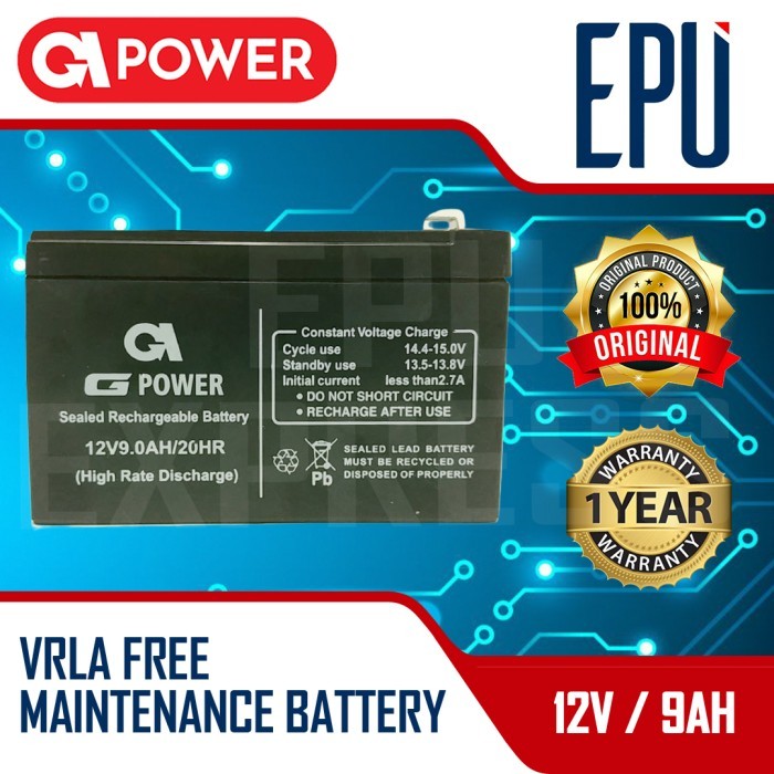 AKI UPS GPOWER 12V 9AH BATERAI UPS BATTERY AKI KERING BATERE UPS VRLA ORIGINAL QUALITY