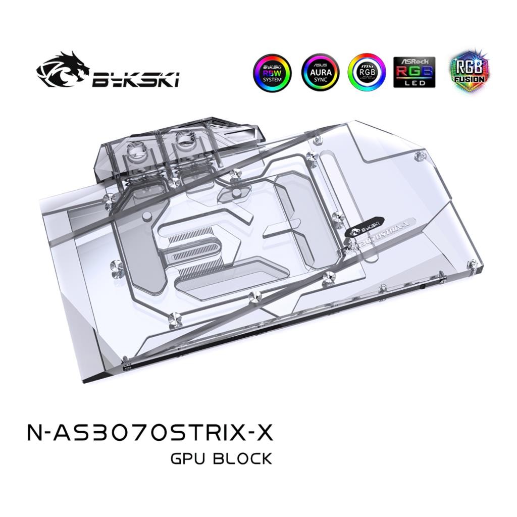 HSL GPU Block with Backplate for ASUS ROG STRIX RTX3070 N-AS3070STRIX-X