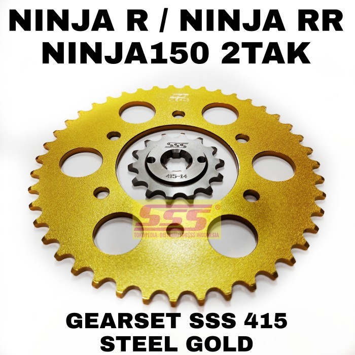 Girset Sss 415 Steel Gold Ninja R Ninja Rr Ninja 150 Rantai Sss Gold