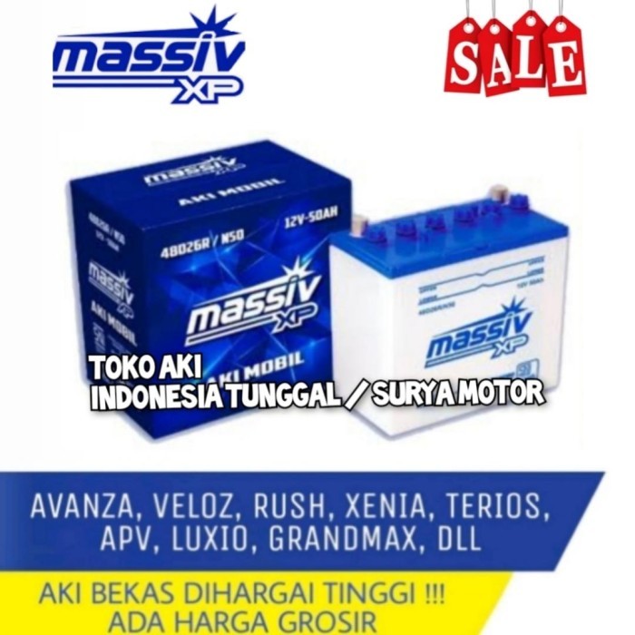AKI MOBIL MASSIV NS40 AVANZA XENIA GRANDMAX LUXIO APV CARRY T120SS