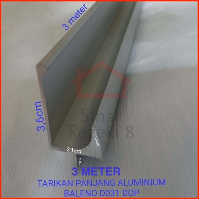 Tarikan Panjang Aluminium Silver / Profil Lis Frame Handle Kitchen Set
