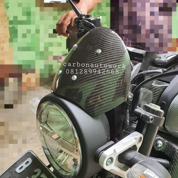yamaha xsr 155 ..visor cafe racer carbon kevlar asli. Original