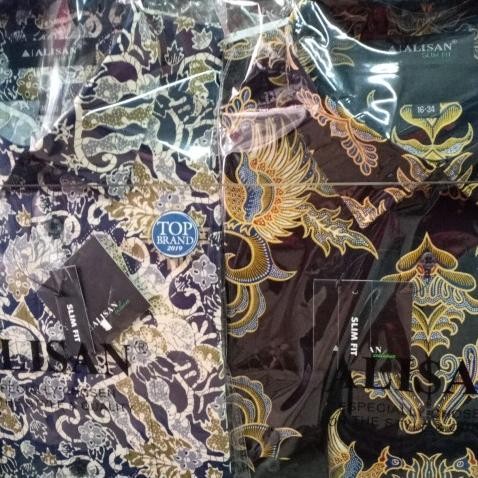 kemeja Alisan batik pria lengan panjang 14.5 - 16 Terlaris