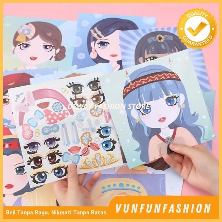 

DIY BUKU STIKER EKSPRESI GIRL CHANGE MAKEUP STIKER KETRAMPILAN DEKORAS DIJAMIN GRATIS ONGKIR