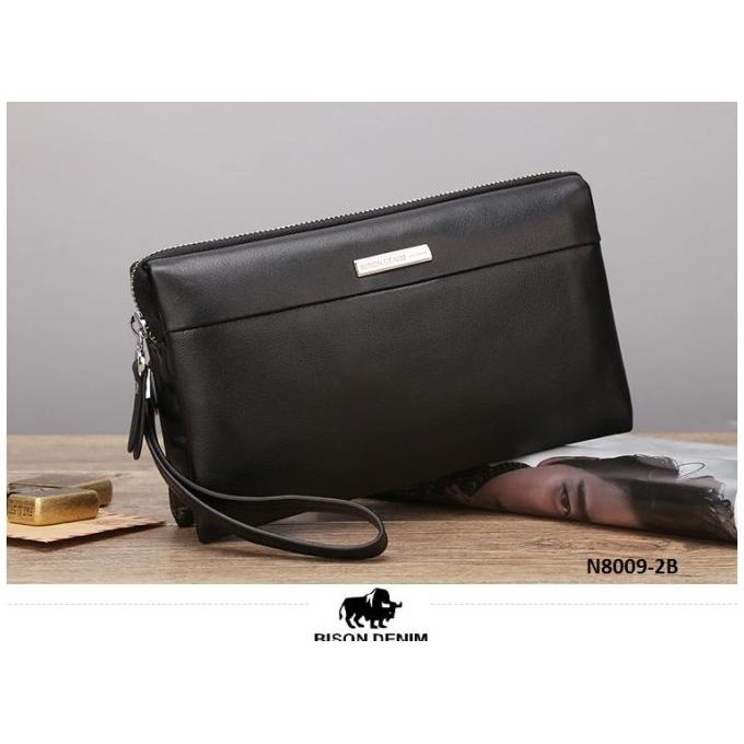 Grosir Bison Denim-Handbag Pria / Clutch Bag Mewah (Bison N8009-2B)