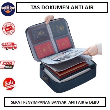 

Tas Dokumen Anti Air Storage Box File 3 Digit Password Travel Bag Lock