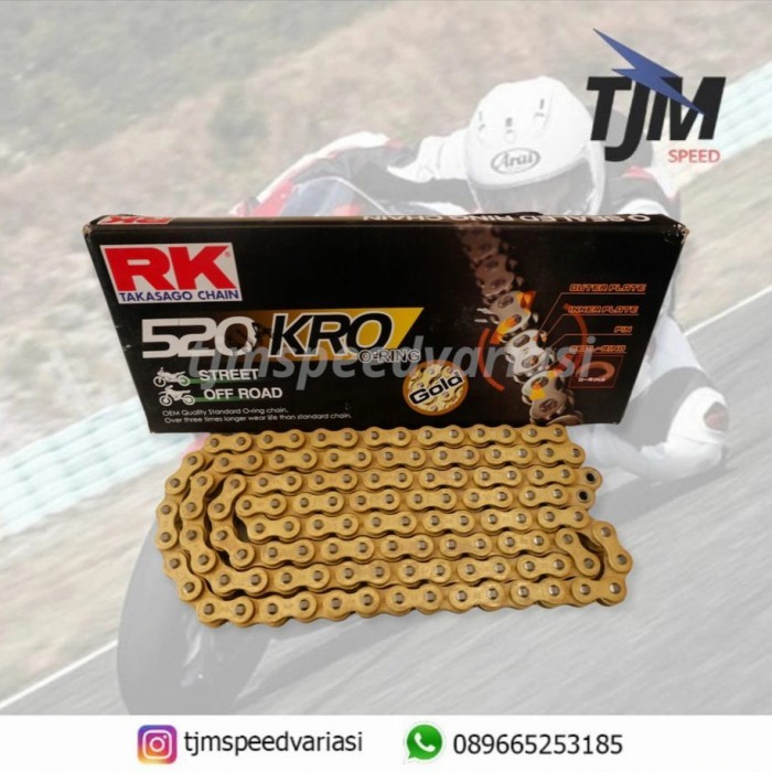 rantai Rk Takasago gold 520-120 o-ring r25 mt25 ninja 250 zx25rr