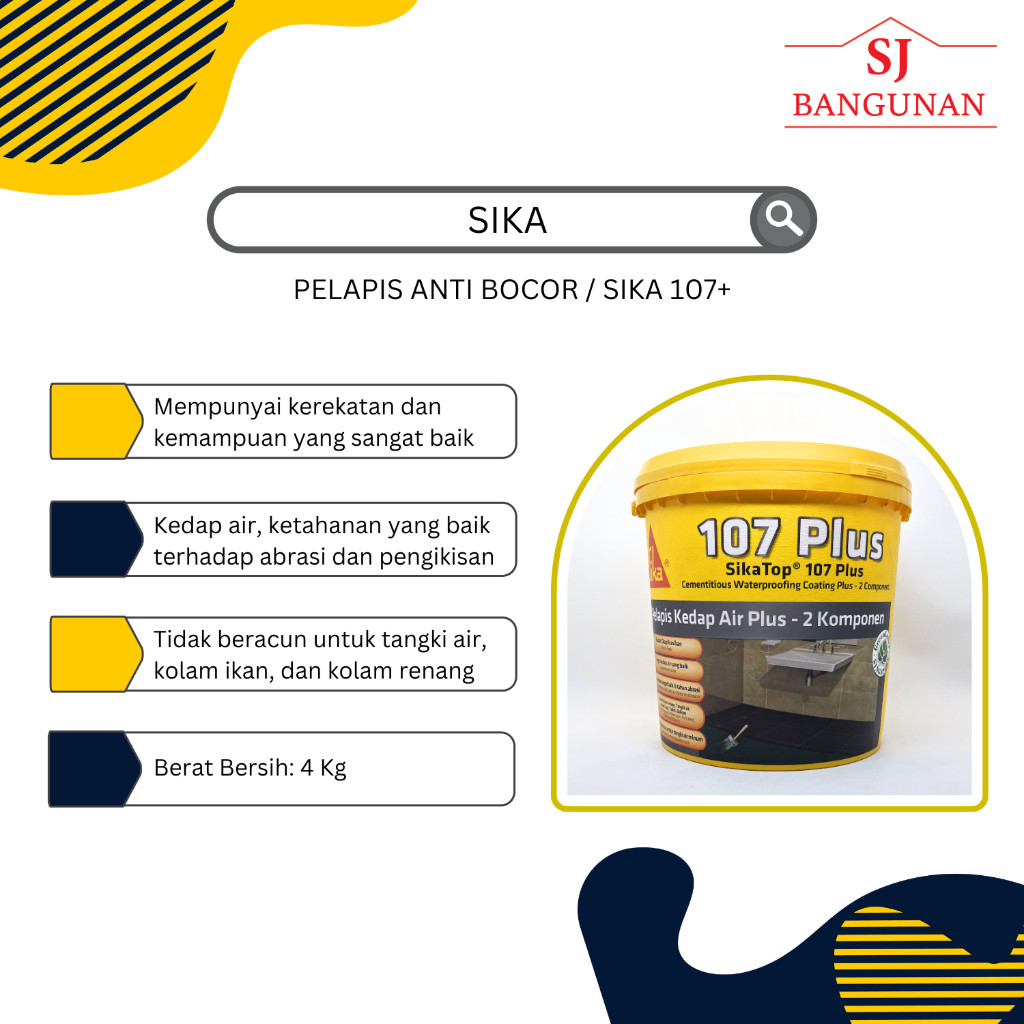 SIKA - Pelapis Anti Bocor / Sika Top 107+ - 4 KG