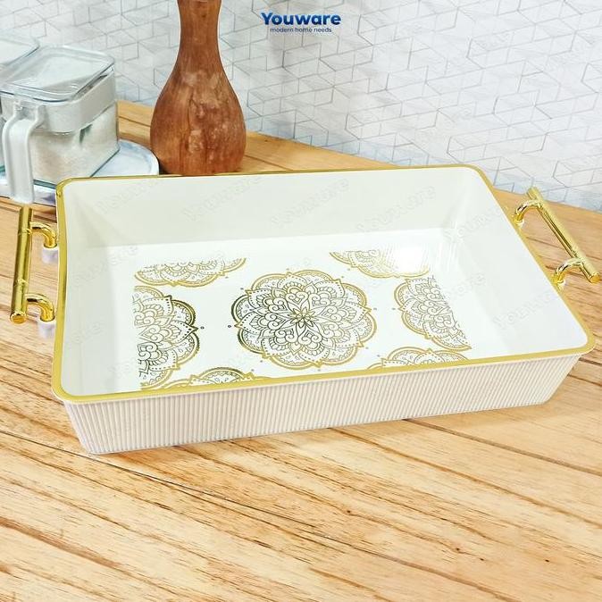 [EXCLUSIVE JORDI ONSU] YOUWARE - Kaiden Nampan Aesthetic List Emas Food Cover Tudung Saji Makanan An