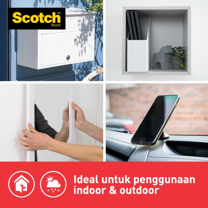 

3M SCOTCH DOUBLE SIDED-MOUNTING TAPE, MENAHAN HINGGA 9.7KG, 1 PC