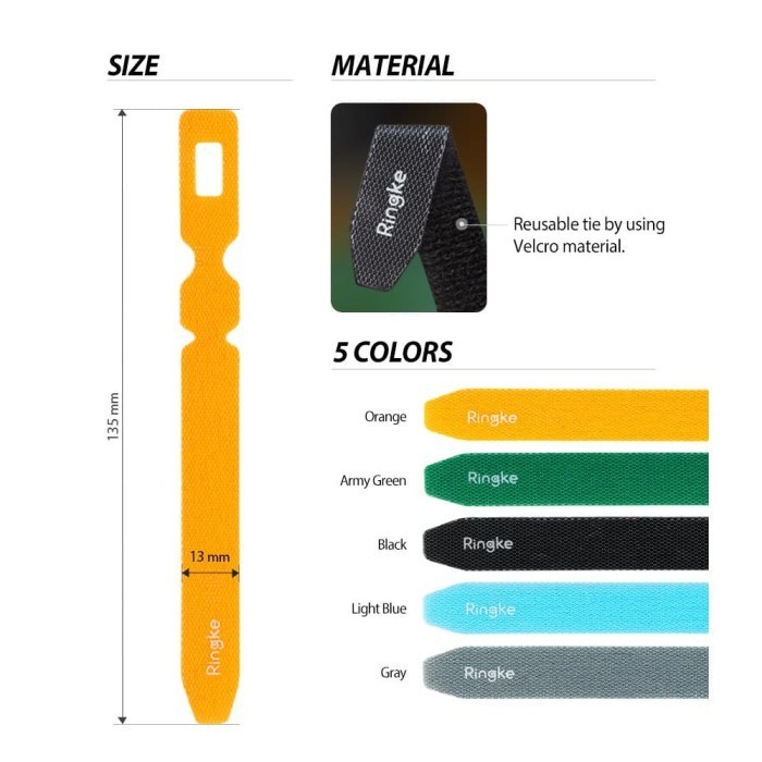 

REARTH RINGKE PENGIKAT KABEL MAGIC CABLE TIE PERAPIH KABEL