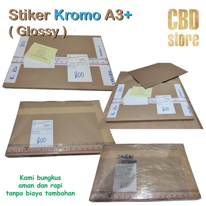 

KERTAS STIKER KROMO A3+ STICKER CHROMO GLOSSY 100 PCS MEREK LINTEC