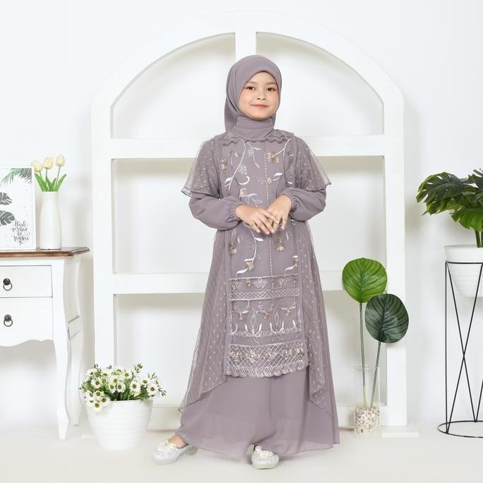 Murah Jasmine Gamis Anak Brokat Ceruty Babydoll Gamis Terbaru 2025 Anak 3-10Tahun