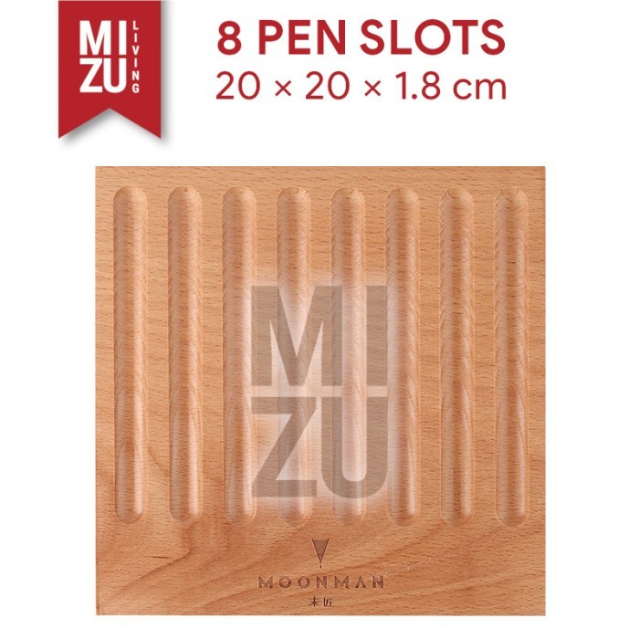

MOONMAN SOLID WOOD PEN TRAY PEN HOLDER TATAKAN KAYU PENYIMPANAN FP