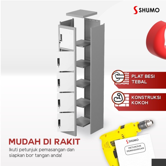 

LEMARI LOKER BESI 5 PINTULOCKER KANTOR DOKUMEN FILE