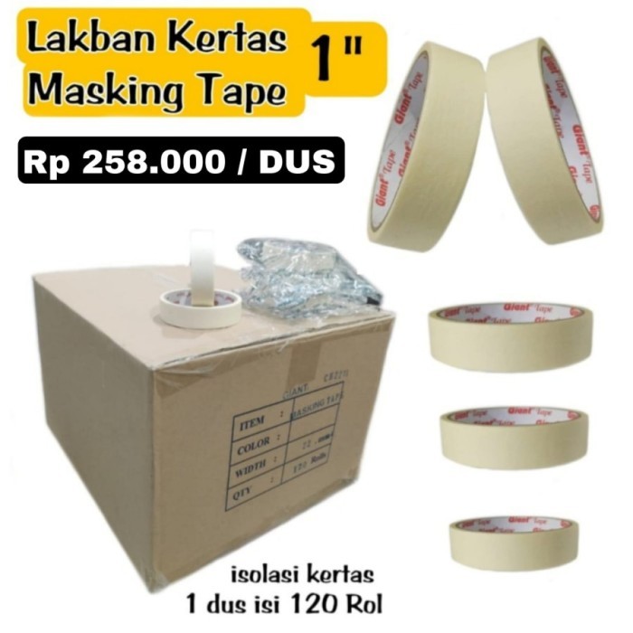 

ISOLASI KERTAS 1" LAKBAN KERTAS PER DUS ISI 120 ROL