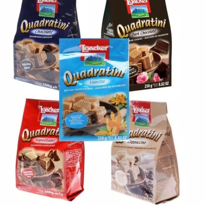 

Best Sales Loacker Quadratini Wafer Cookies 125G | Biskuit Wafer Loacker Limited Edition