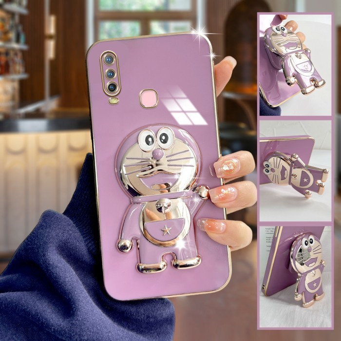 GRATIS ONGKIR Casing hp Vivo Y15 Y15A Y15C Y15S Y16 Y17 Y19 Doraemon Braket Case