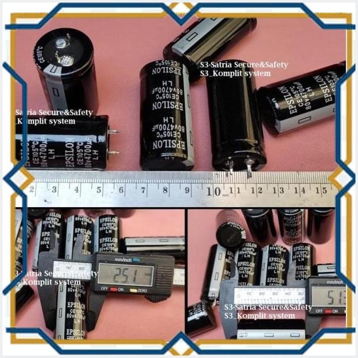 [SSC] ELKO 4700UF 80V EPSILON ELCO 80V4700UF LH 105C 4700 UF 80 V 4700UF