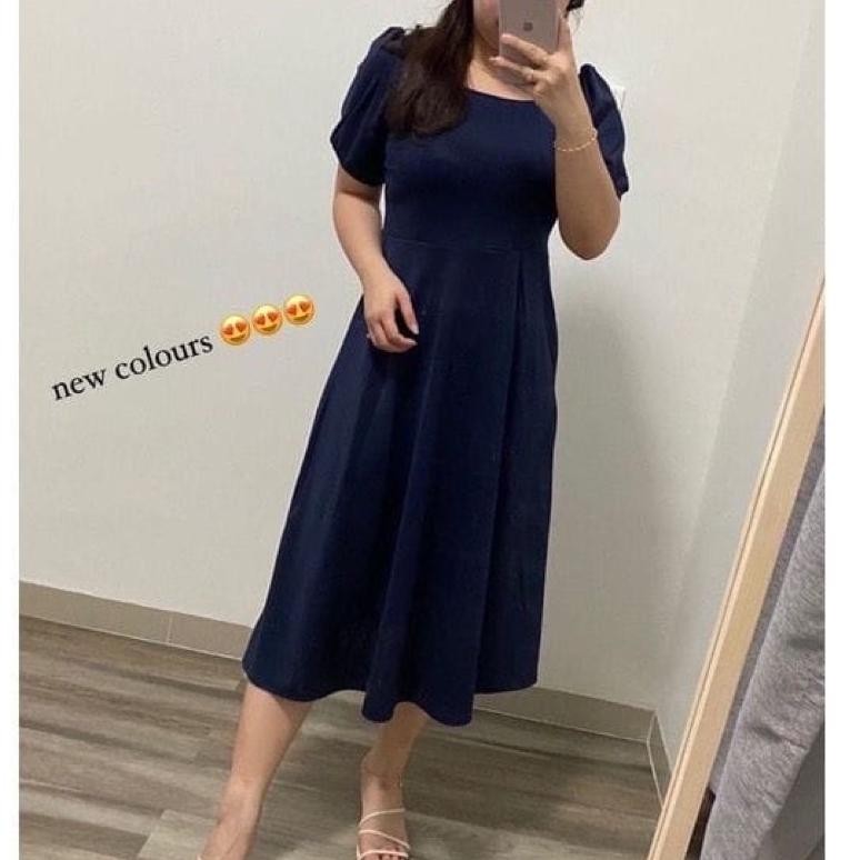 Hanji Dress Ld100 Pj100 / Loly Crepe Premium / Midi Dress Wanita Iral Terbaru Dress Imlek / Baju Iml