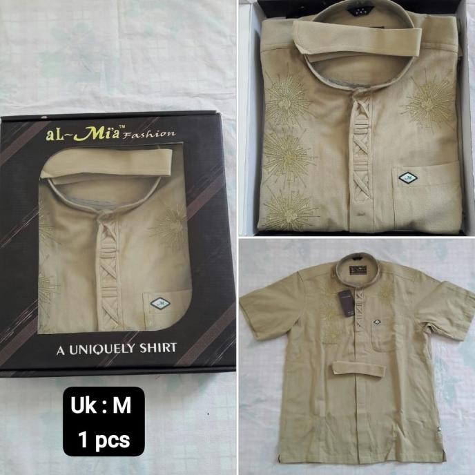 Baju Koko Al-Mia Platinum Lengan Pendek Stok Terbatas
