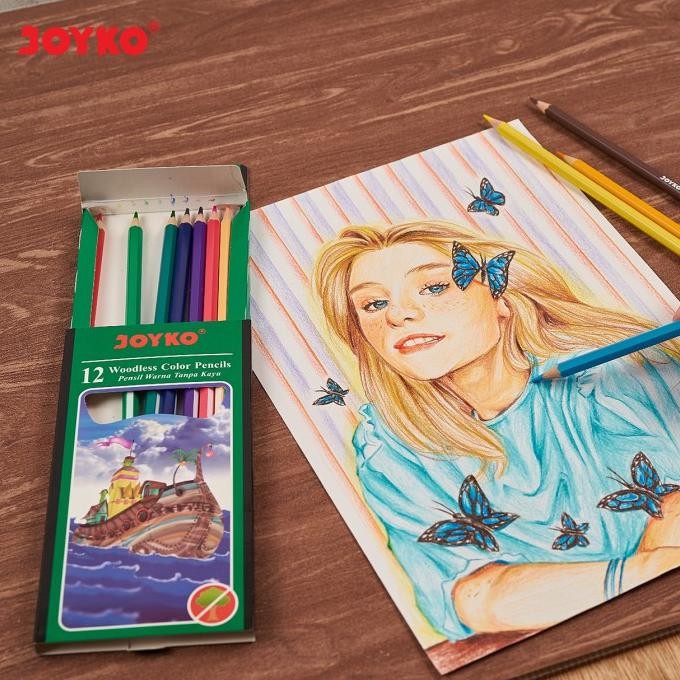 

Joyko Pensil Warna Woodless Color Pencils Hexagonal Grip
