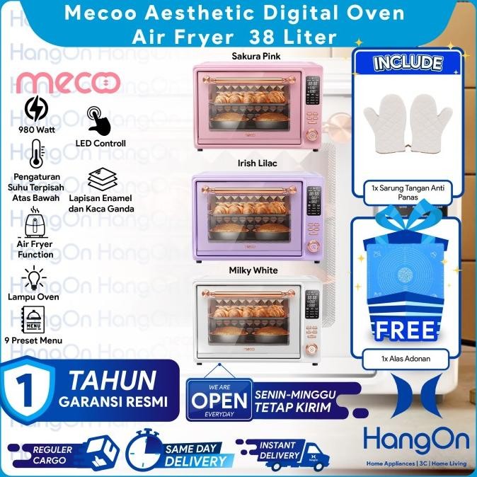 Sale Now Mecoo Digital Oven Aesthetic Premium 980 Low Watt Led Air Fryer 38 Liter Oven Listrik Origi