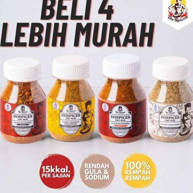 

Dopice Paet Bundling 4 Varian Healthy Dry Rub Bumbu Marinai Rendah Al Rempahrempah No Mg Bumbu Maa Cajun Eaoning Ecret Eaoning Curry Maala Eaoning