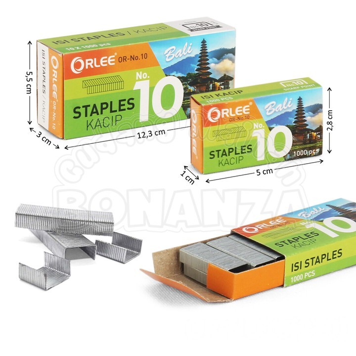 

[Bonanza] [GROSIR 10 Pcs] Isi Staples Orlee Staples Kacip No.10 Peralatan ATK