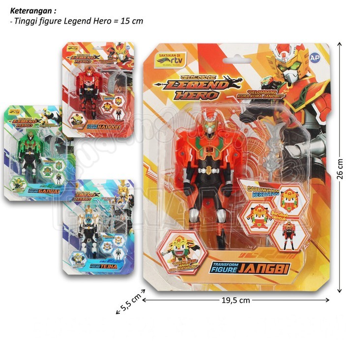 [Bonanza] Mainan Action Figure Karakter Deform Legend Hero 15 cm + Senjata Legend Hero