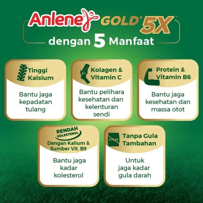 

Anlene Gold 5X Susu Bubuk Dewasa Original 850G - Tulang & Sendi