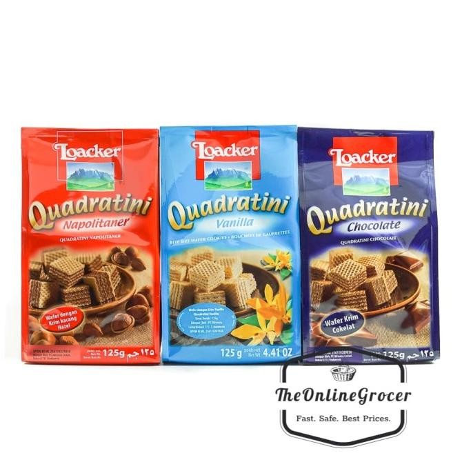 

New Sale Loacker Quadratini Wafer Cookies 125Gr Biskuit Wafer Loacker Terbaik