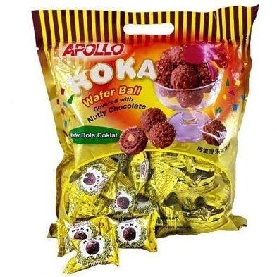 

NLD-1419 Roka Apollo Wafer Ball Coklat Isi 70 Pcs Snack Ramadhan Sale