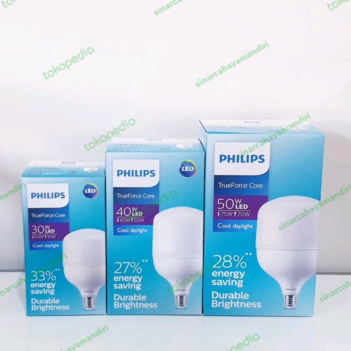 LAMPU PHILIPS LED 30 WATT, 40 WATT, 50 WATT TRUE FORCE