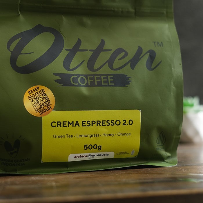 

Promo Terbatas Kopi Otten Coffee Crema Espresso 2.0 - Kopi House Blend 500 Gram Aman