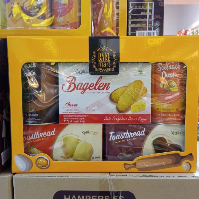 

HAMPERS GIFT PARCEL BAKEMART PREMIUM KARTIKA SARI TOAST BANDUNG isi 5