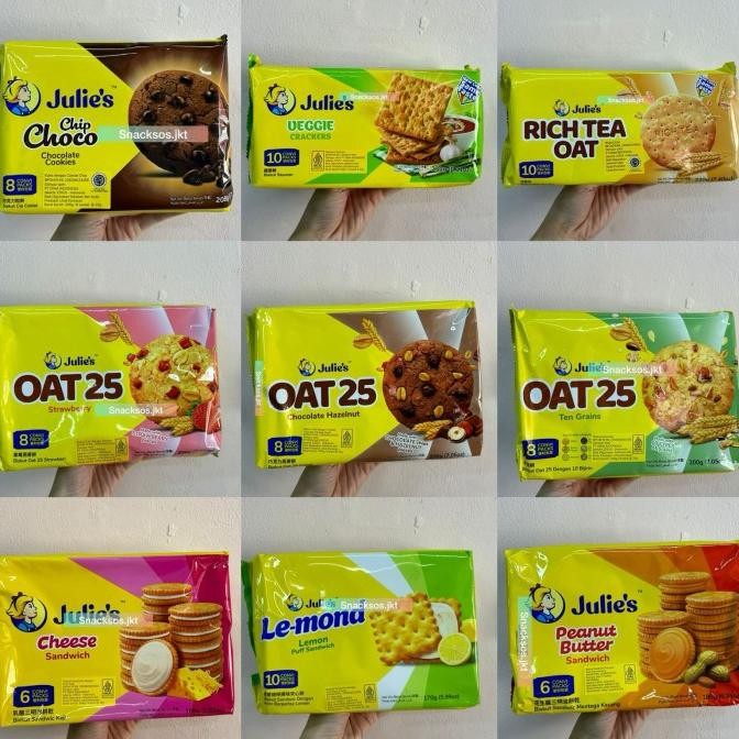 

New JulieS Julies Cheese Peanut Butter Chocolate Cookies Crackers / Oat25 Terbaik